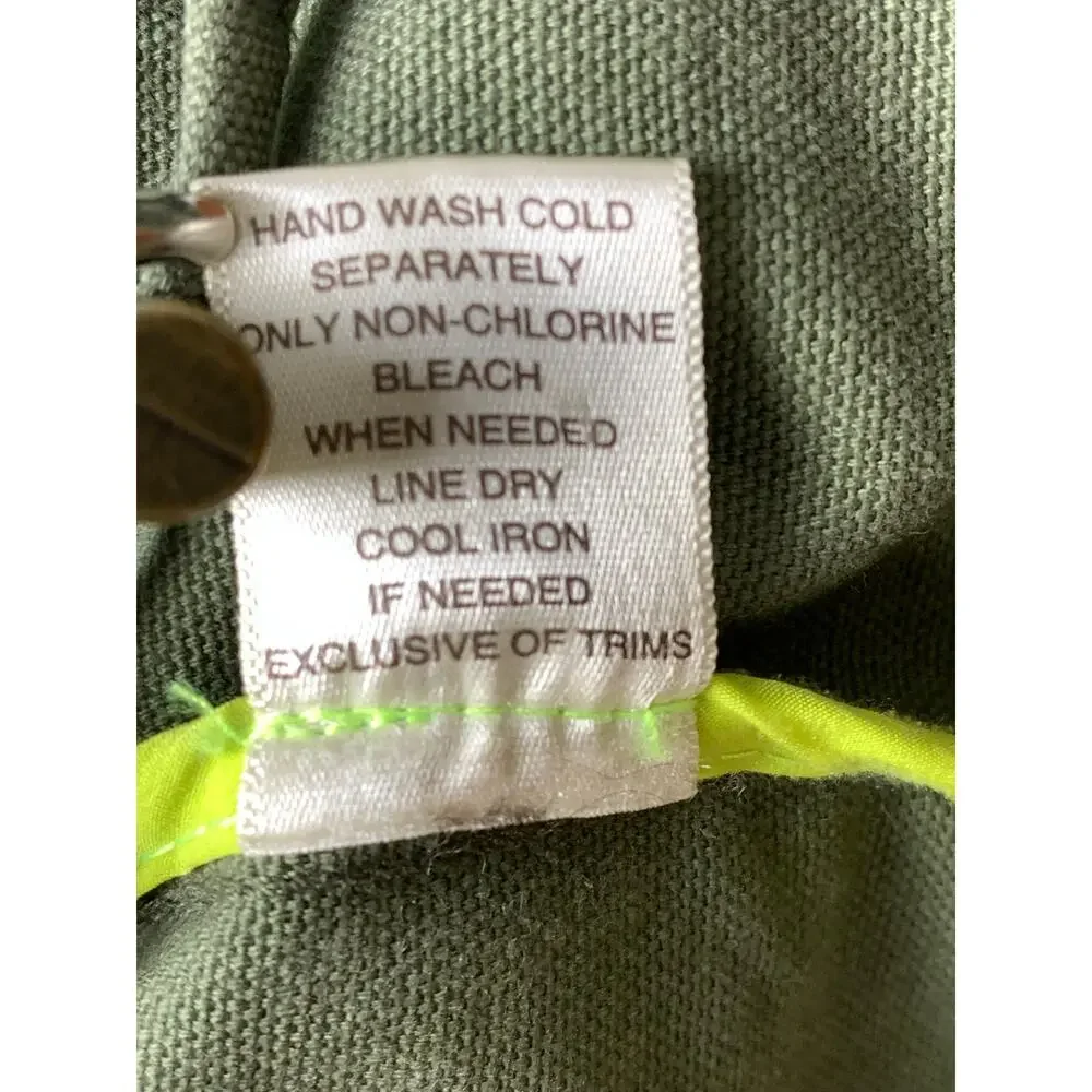 Willow & Clay Green Utility Military Anorak Jacket Size L  Funnel Neck - Picture 7 of 7